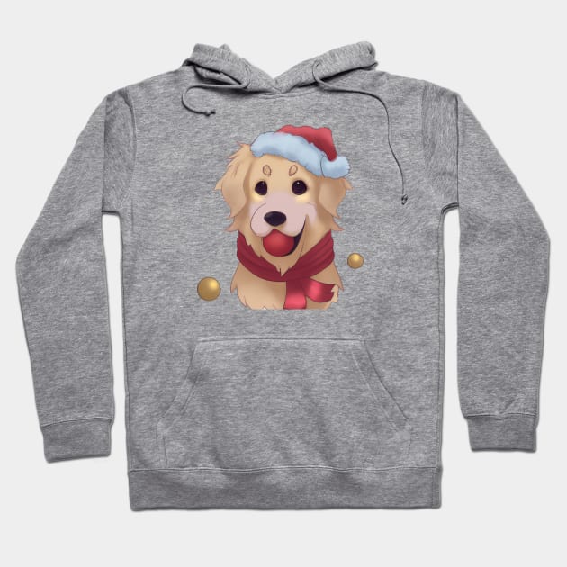 Cute Golden Retriever Drawing Hoodie by Play Zoo